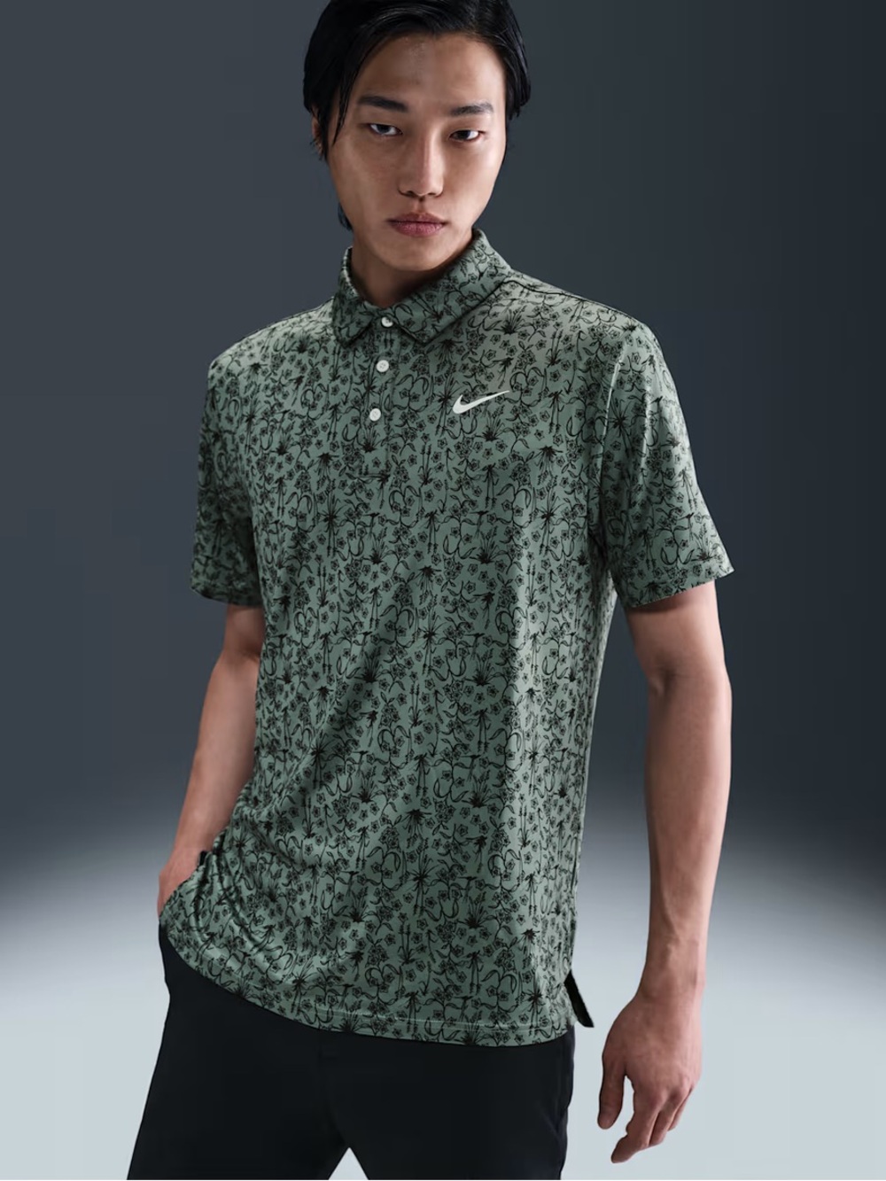 Nike Men Dri-FIT Tour Print Polo
